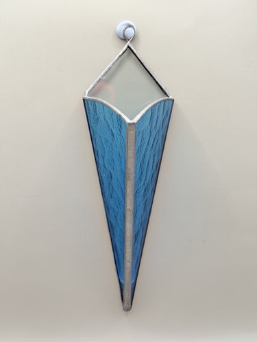Vintage blue stained glass - vintage,