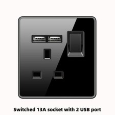 Modern Tempered Glass Light Switches & Sockets Electrical  fluorescent effect