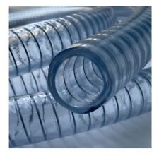 TUBO SPIRALATO TRASPARENTE SPIRALE IN ACCIAIO USO ACQUA ALIMENTARE O CARBURANTE