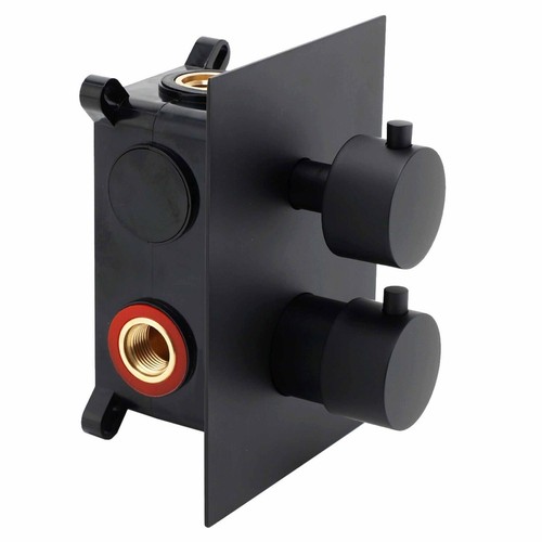 Brass square way - brass, 2-way