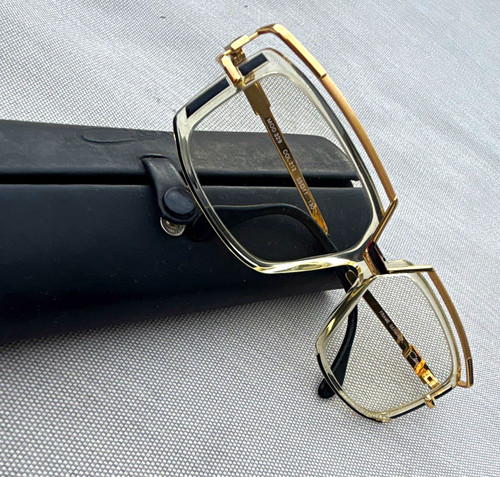 Cazal glasses gold eyeglasses - cazal,