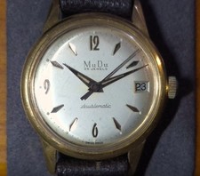 SUPERB Vintage 1970's Vintage Swiss MuDu 25 Jewels Gent's DOUBLEMATIC Watch