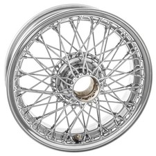 Wire Wheel 15 x 4.5" Chrome 60 Spoke Tubeless AH Jaguar MGs MGA Morgan Triumph