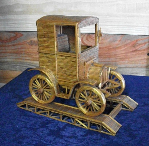 Matchstick 1900s classic car - matchstick,