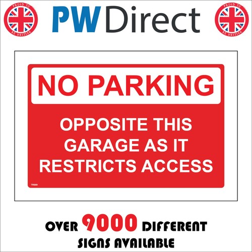 Sign parking opposite - parking, this