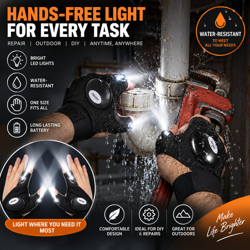 Led flashlight gloves - flashlight,