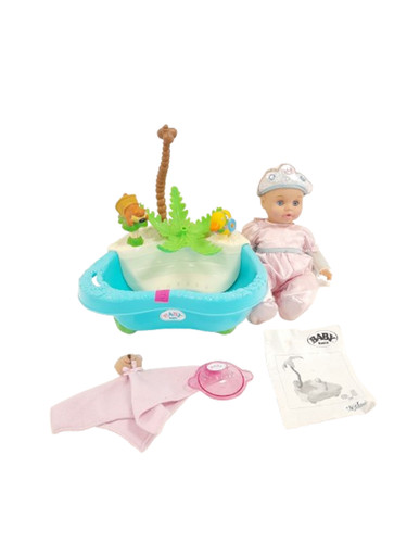 Baby born doll bat - born, tub