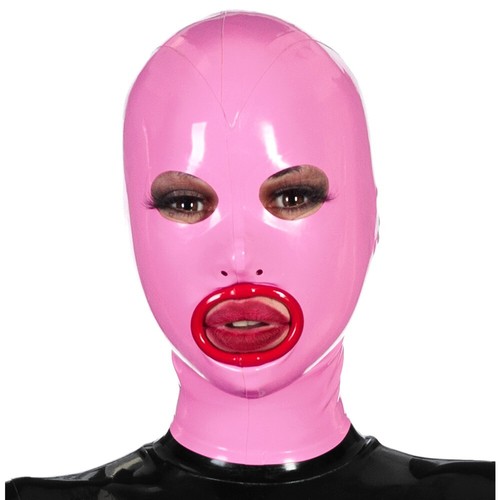 Pink latex hood - latex, with
