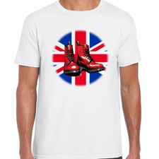 Skinhead Boots Union Jack British Saint George's Day Patriotic Men's  T Shirt D2