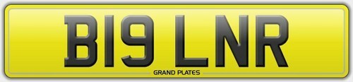 Big reg b19 - b19, plate