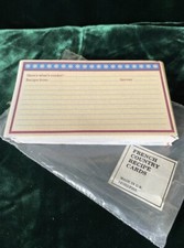 Vintage Blank French Cardboard Country Recipe Cards For Index Box