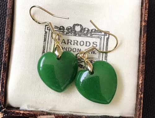Vintage style natural jade - style,