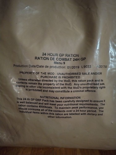 British army hour ration - british, 24