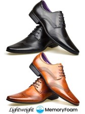 MENS FAUX LEATHER SHOES NEW ITALIAN SMART FORMAL WEDDING OFFICE PARTY SHOES SIZE