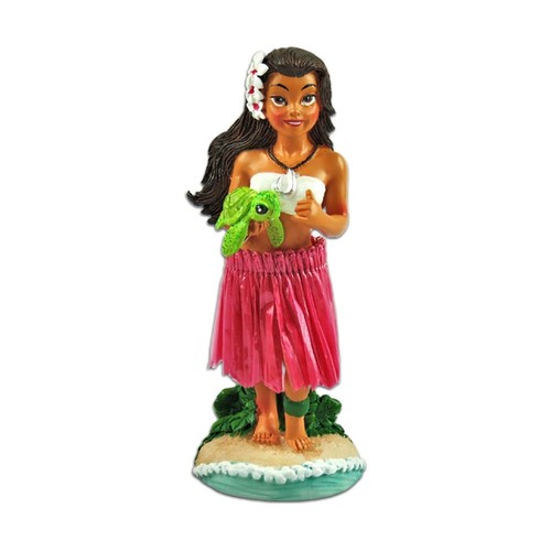 Hawaiian hula girl sea turtle - girl,
