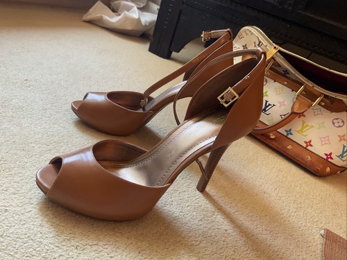 High heel sandals tan - high, with