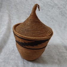 African Small Woven Lidded