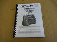 Colchetser Chipmaster & Harrison Model 10AA lathe manual + parts