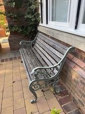 Garden Bench/Seat - Genuine Vintage Cast Iron Patio & Garden Furniture. Heavy