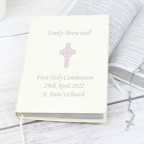 Personalised pink cross holy - personalised,