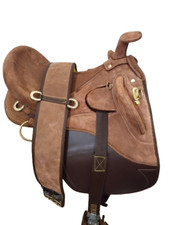 Synthetic Australian Stock Horse Tack Saddle With Halter Size 15" For Horse