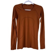 Lululemon Swiftly Tech Long Sleeve Shirt Women S Rust Orange Athletic Top