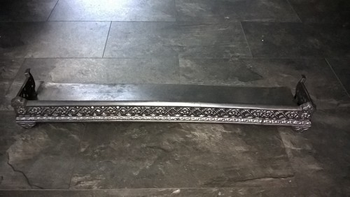 Cast iron fireplace fender - cast,