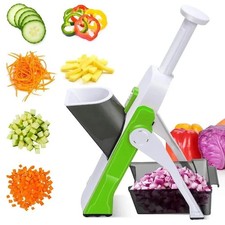 Mandoline Vegetable Slicer, BRAVA Safe Vegetable Chopper with 4 Cutter Modes