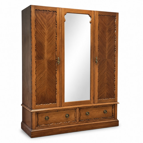 Antique mahogany triple - antique,