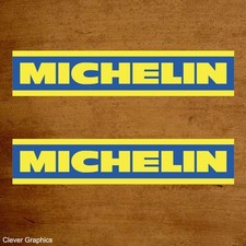 Michelin Yellow Text Classic Stickers x2 with FREE POSTAGE.