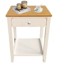 NATURAL TOP  WHITE BEDSIDE