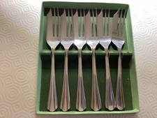 Set of six silver plated cake