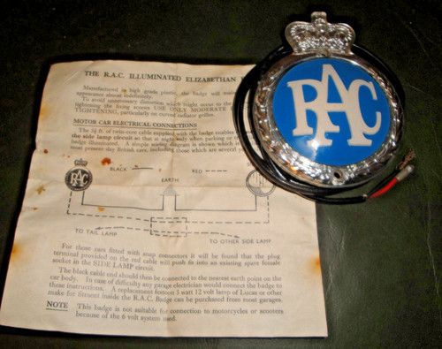 Rare illuminated rac badge - rac,