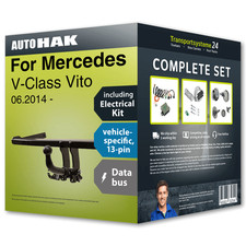 Towbar detachable for MERCEDES V-Class Vito 14- + 13pin spec. electrical-kit NEW