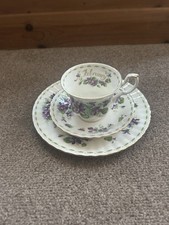Royal Albert Flower of the Month February Violets Tea Cup Saucer Side Plate
