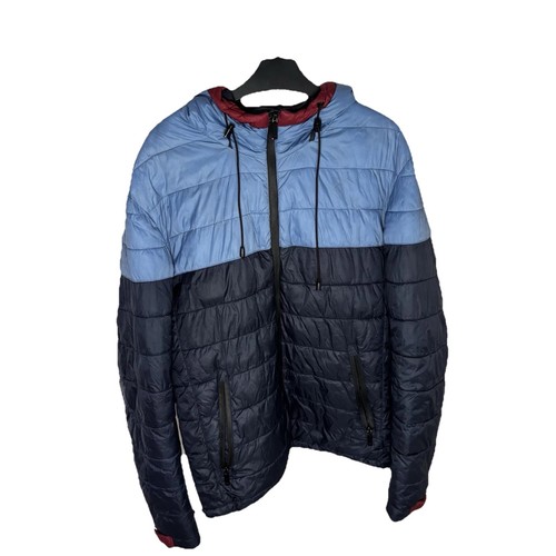 Zara blue colour block puffer - zara,