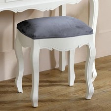 White dressing table stool - dressing,