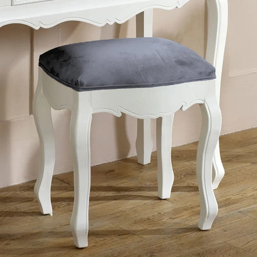 White dressing table - dressing, stool