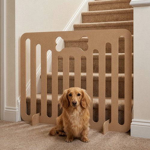 See through wooden dog - wooden, barrier