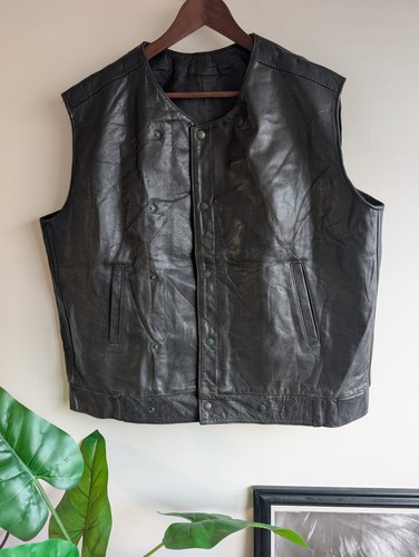 Vtg cowhide leather biker - vtg,
