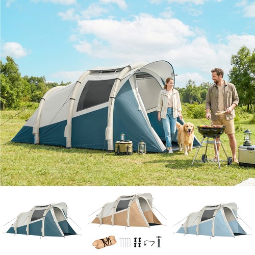 Inflatable camping tent - tent, w/