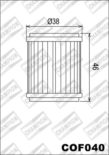 Cof040 oil filter champion - oil,