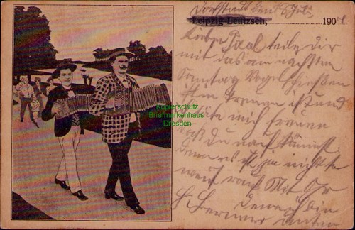 164945 postcard leipzig - postcard,
