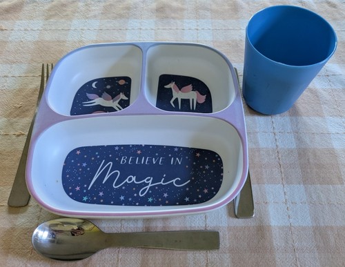 Child unicorn meal time set - unicorn,