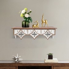 Wall Shelves Antique style carving wood wall shelf/Unique Hand Carved wall shelf
