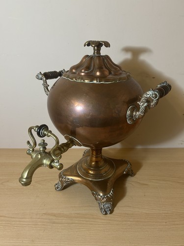 Antique english copper samovar - english,