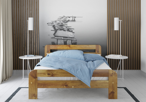 Solid wood bed - bed, frame,