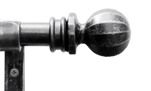 Wrought iron curtain poles - wrought,