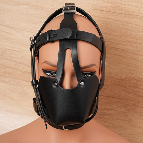 Leather head hood - pu,