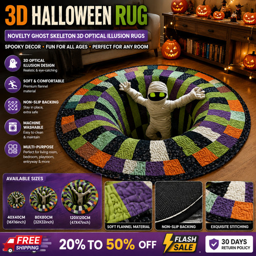 Halloween vortex round - vortex, rug